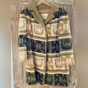 VINTAGE Robert Elias Viking Design Coat